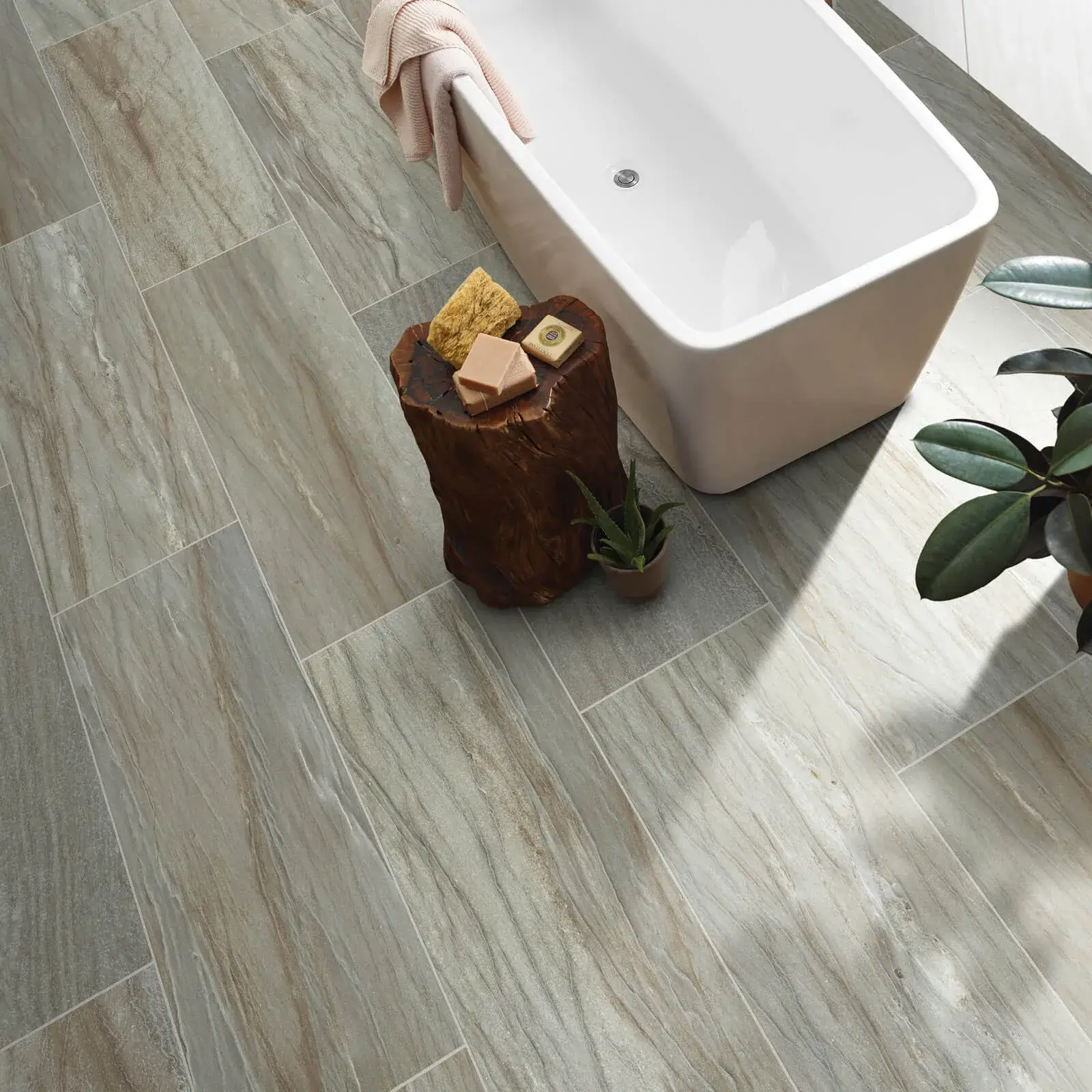 SanctuaryBathroom-TulumTide-12x24-CS87W-700-Maya-8U825-wall-Rhythm-12x24-CS46Z-101-SmoothJazz-8U368-Detail_1600x1600-1 Bathroom tile | CR Carpet